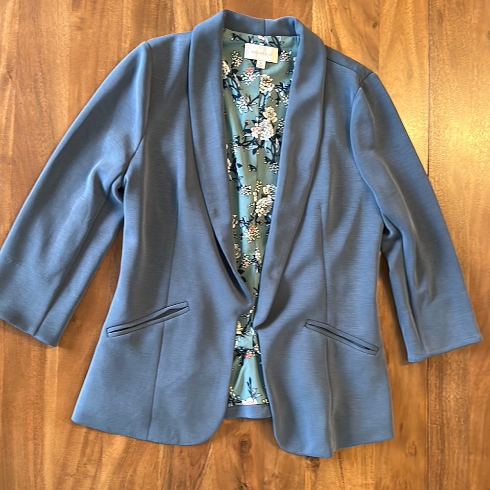 Skies Are Blue Steel Blue Blazer